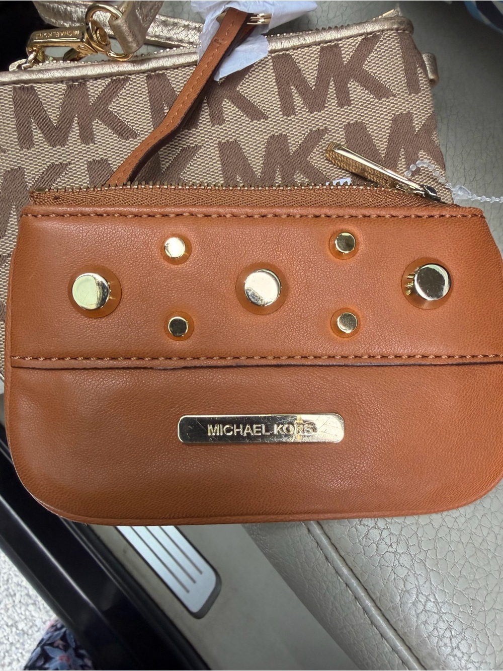 Michael Kors Bags | Michael Kors Studded Keyring Coin Pouch / NWT